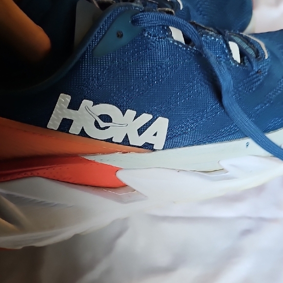 Hoka ELEVON 2 Navy and Coral Sneakers - Picture 6 of 8